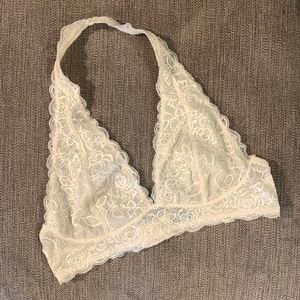 Beige halter bralette